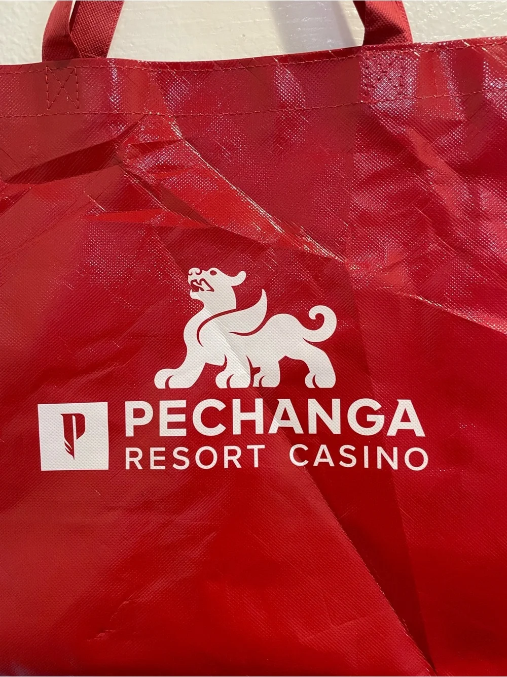 Pechanga Casino Red Tote Bag Lucky Pi Xiu Winged Lion Promotional Item
